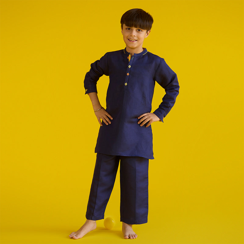 Jay Linen Pant - Navy