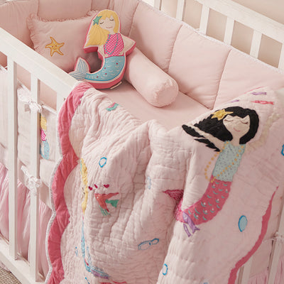 Snuggle Time Crib Gift Set (Mermaids -Pink)