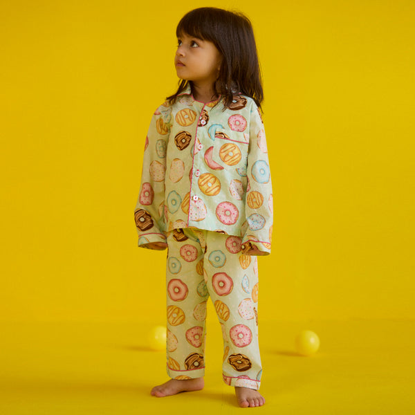 Doughnut Aqua Pajama Set For Kids