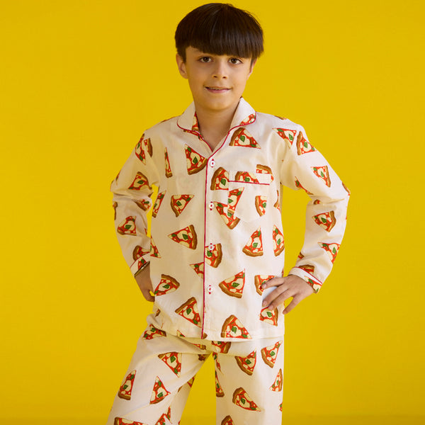 Pizza Party Pajama Set For Kids