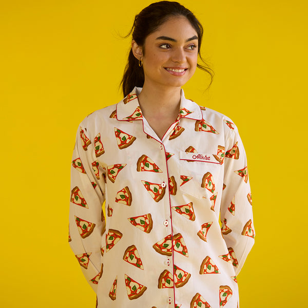 Women Pizza Party Pajama Set
