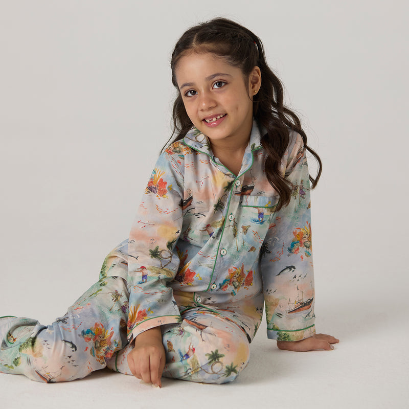 Indian Ocean Pima Pajama Set For Kids