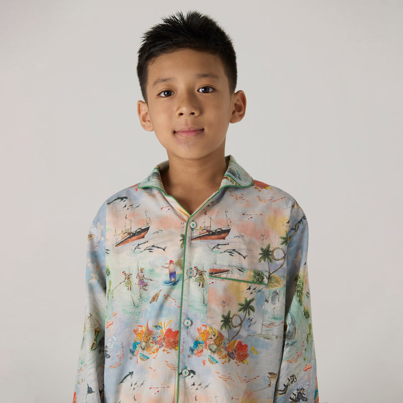 Indian Ocean Pima Pajama Set For Kids