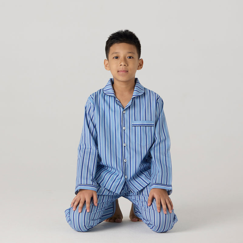 Nautical Striped Pima Pajama Set For Kids