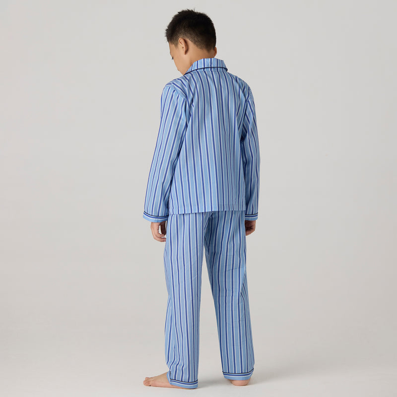 Nautical Striped Pima Pajama Set For Kids