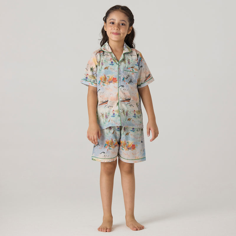 Ocean Shorts Set For Kids