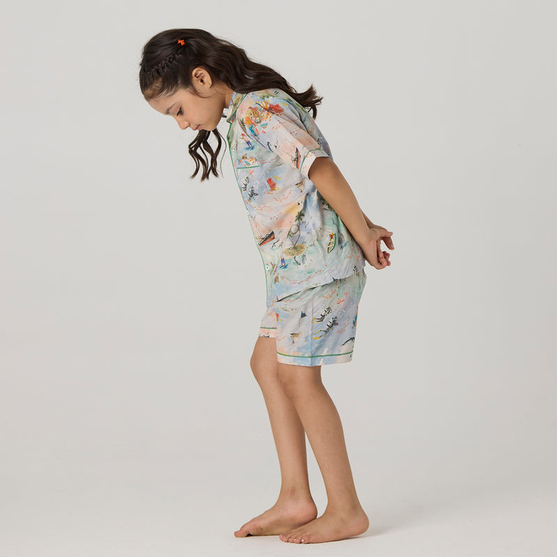 Ocean Shorts Set For Kids