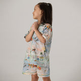 Ocean Pima Shorts Set For Kids