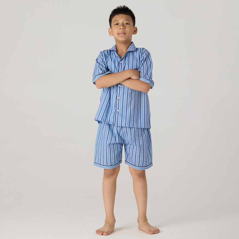 Nautical Striped Shorts Set For Kids