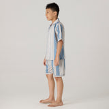 Coastal Striped Pima Shorts Set For Kids