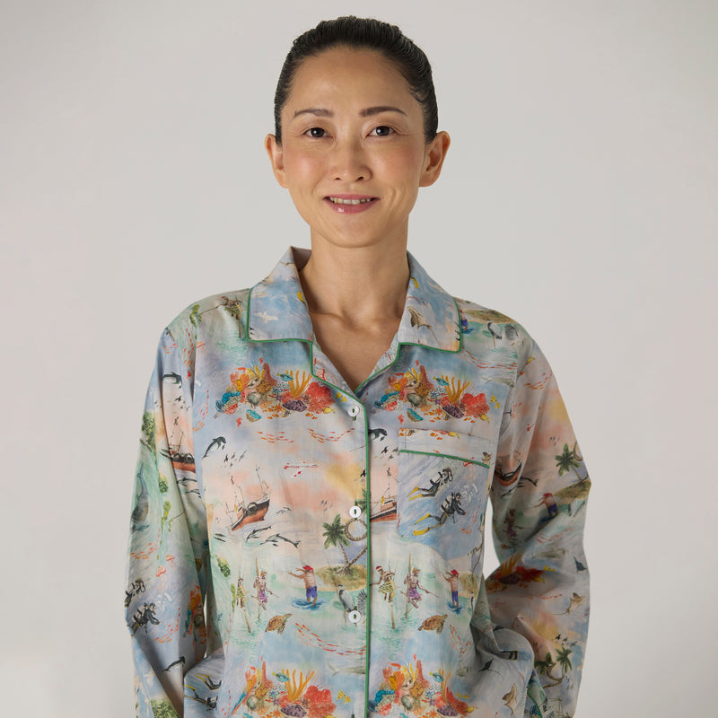 Women Ocean Pima Pajama Set