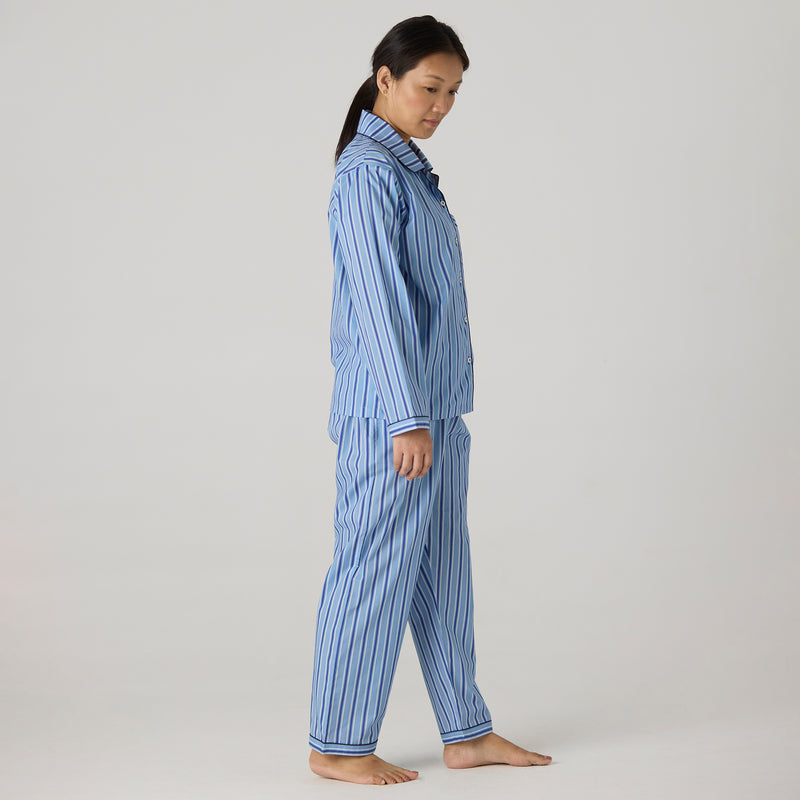 Women Nautical Striped Pajama Set