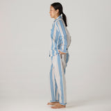 Women Coastal Striped Pajama Set