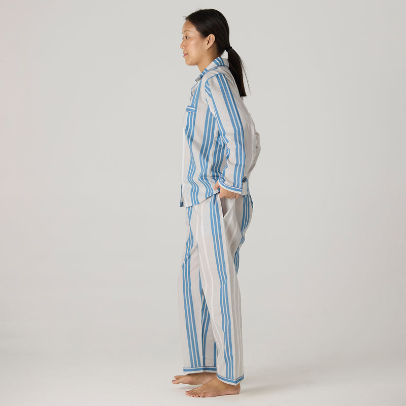 Women Coastal Striped Pajama Set