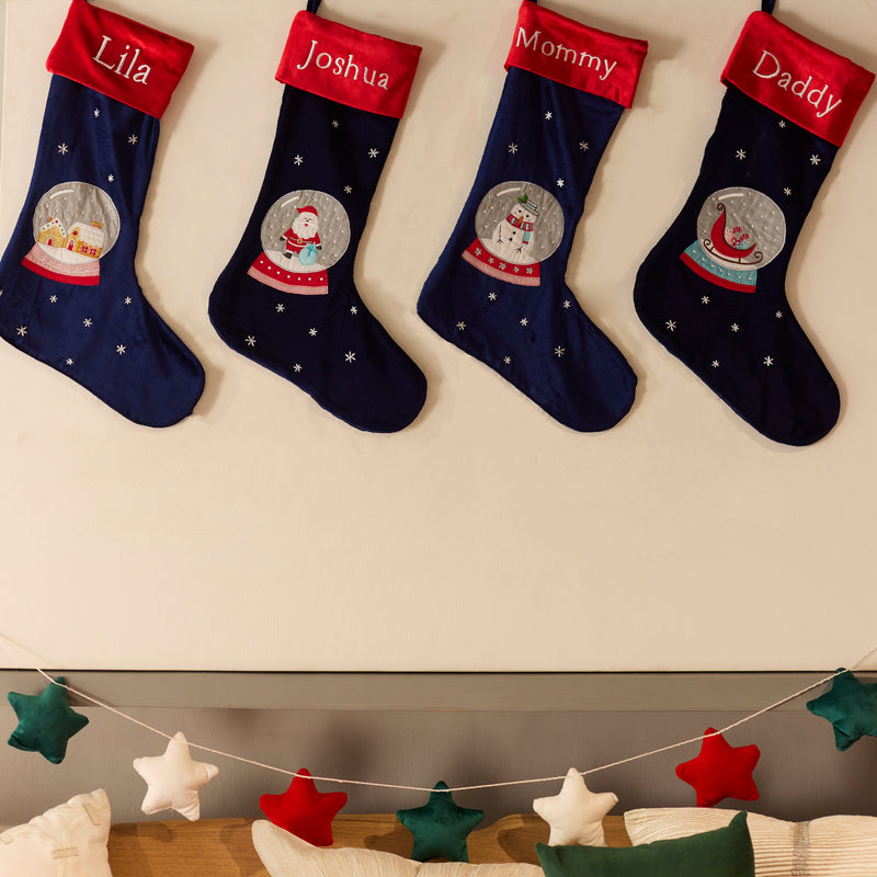 Snowman Snowglobe Stocking