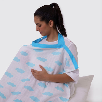 Clouds Organic Muslin Nursing Cover