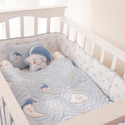 Celestial Blue Complete Crib Bedding Set