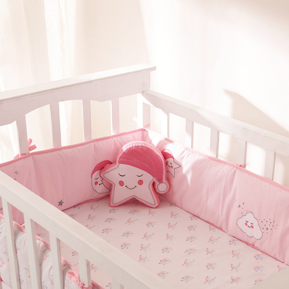 Pink cot bedding best sale