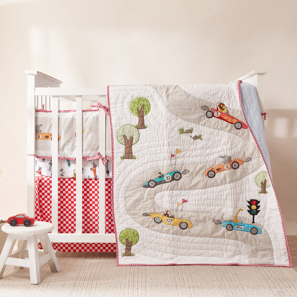 Car nursery bedding best sale