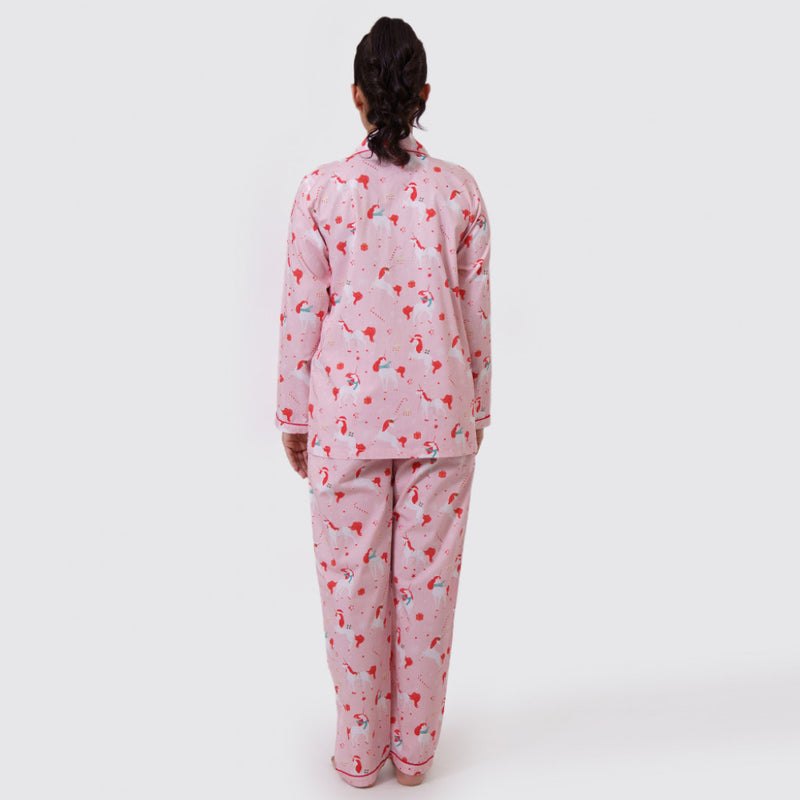 Women Christmas Unicorn Pajama Set