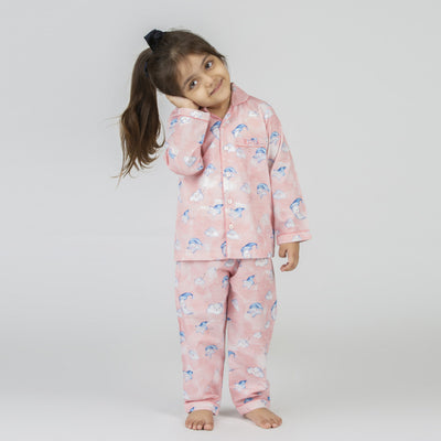 Celestial Pink Organic Pajama Set For Kids