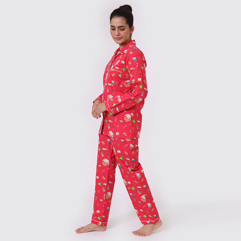 Women Sweet Christmas Pajama Set