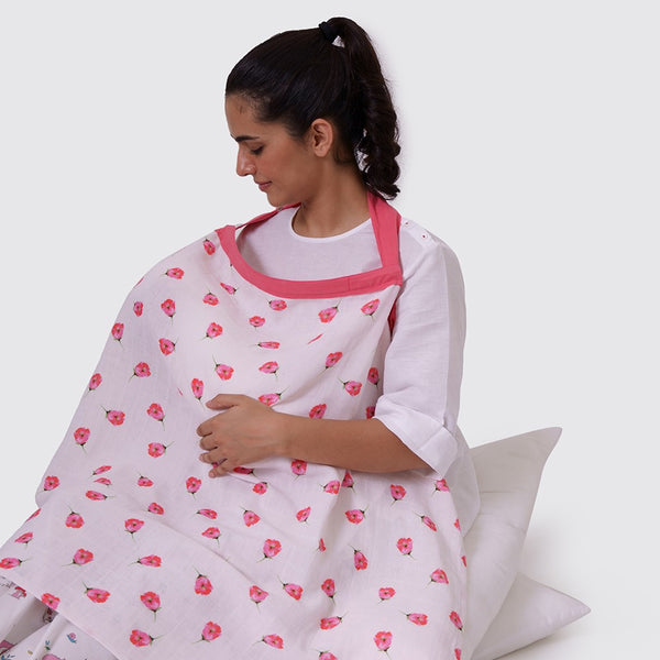 Nursing Cover for Breastfeeding Mums - Open Neckline - Organic